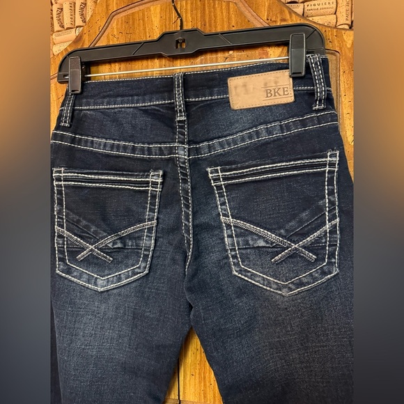 BKE Aiden Bootcut dark wash low rise cotton denim size 28 Short - Picture 6 of 8
